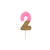  "We Heart Birthdays" Pink Glitter Number Candle - Two, TT-Talking Tables, Putti Fine Furnishings