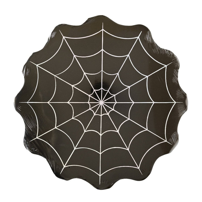Black Web Paper Placemats | Putti Halloween Party Supplies 