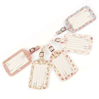  Miss Rose Sister Violet Chintz Luggage Tag, MRSV-Miss Rose Sister Violet, Putti Fine Furnishings