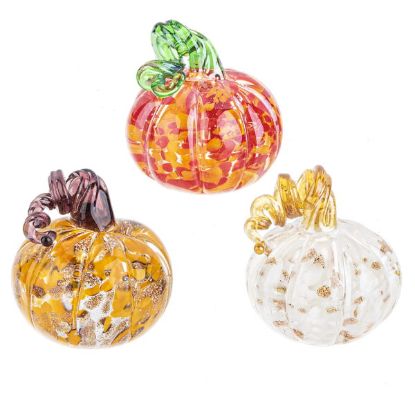 Mini Glass Pumpkin Figurine