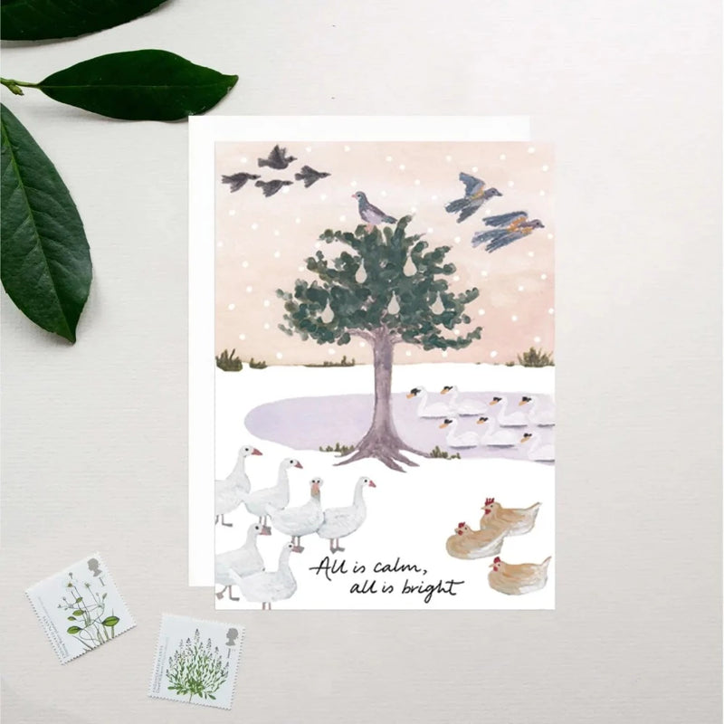 'Christmas Birds' Christmas Card | Putti Fine Furnishings 