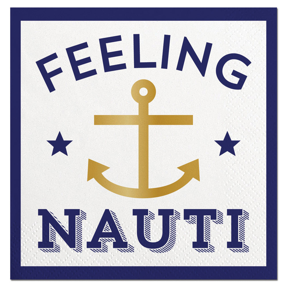  "Feeling Nauti"  Paper Napkins - Beverage, SC-Slant Collections, Putti Fine Furnishings
