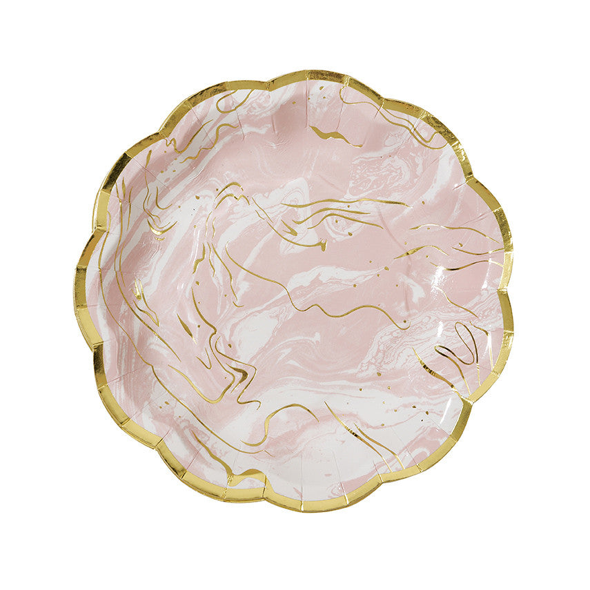  Party Porcelain Rose - Marble Plates Small, TT-Talking Tables, Putti Fine Furnishings