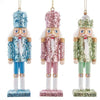 Kurt Adler Pastel Glitter Nutcracker Ornament | Putti Christmas Celebrations