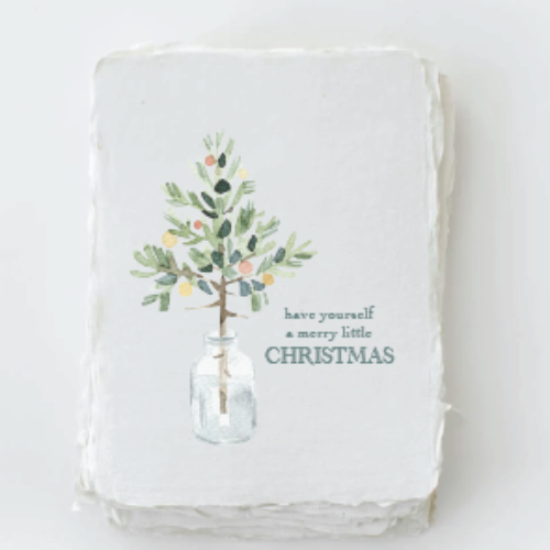 Handmade Paper "Have Yourself a Merry Little Christmas" Greeting Card Box Set