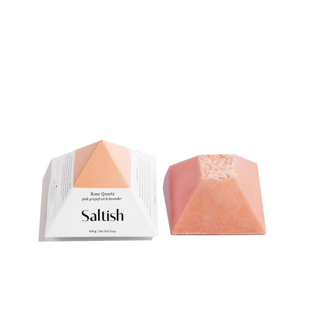 Saltish Rose Quartz Soap - Lavender & Pink Grapefruit | Putti Fine Furnishings 