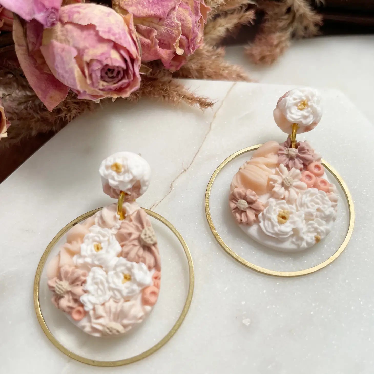 Pink 2025 floral earrings