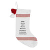 Mud Pie "Hope Faith Love" Red and White Cotton Stocking | Putti Christmas