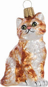 Ginger Cat European Glass Ornament