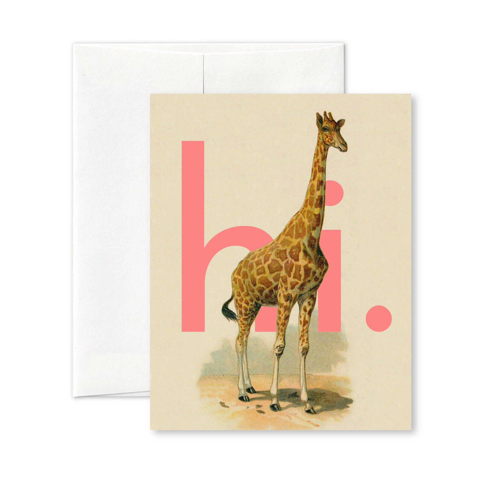 “Hi.” Giraffe Greeting Card