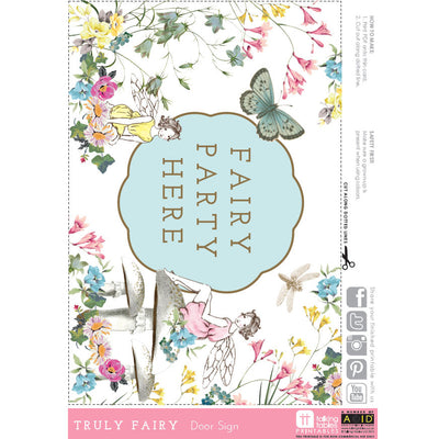 "Truly Fairy" Free Printable - Door Sign, TT-Talking Tables, Putti Fine Furnishings