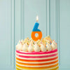 Multicolor Number Candle - Six