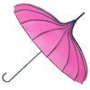 Boutique Ribbed Pagoda Umbrella - Rose Red