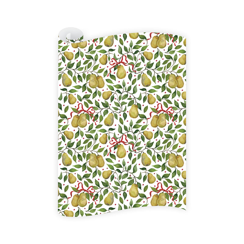 Dogwood Hill Golden Pear Wrapping Paper Roll  | Putti Christmas 