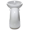 White Ceramic Heart Shaped Double Oil and Wax Burner