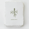 Handmade Paper "Mistletoe Kisses" Christmas Holiday Card