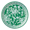 Emerald Green and White French Toile Large Paper Plates