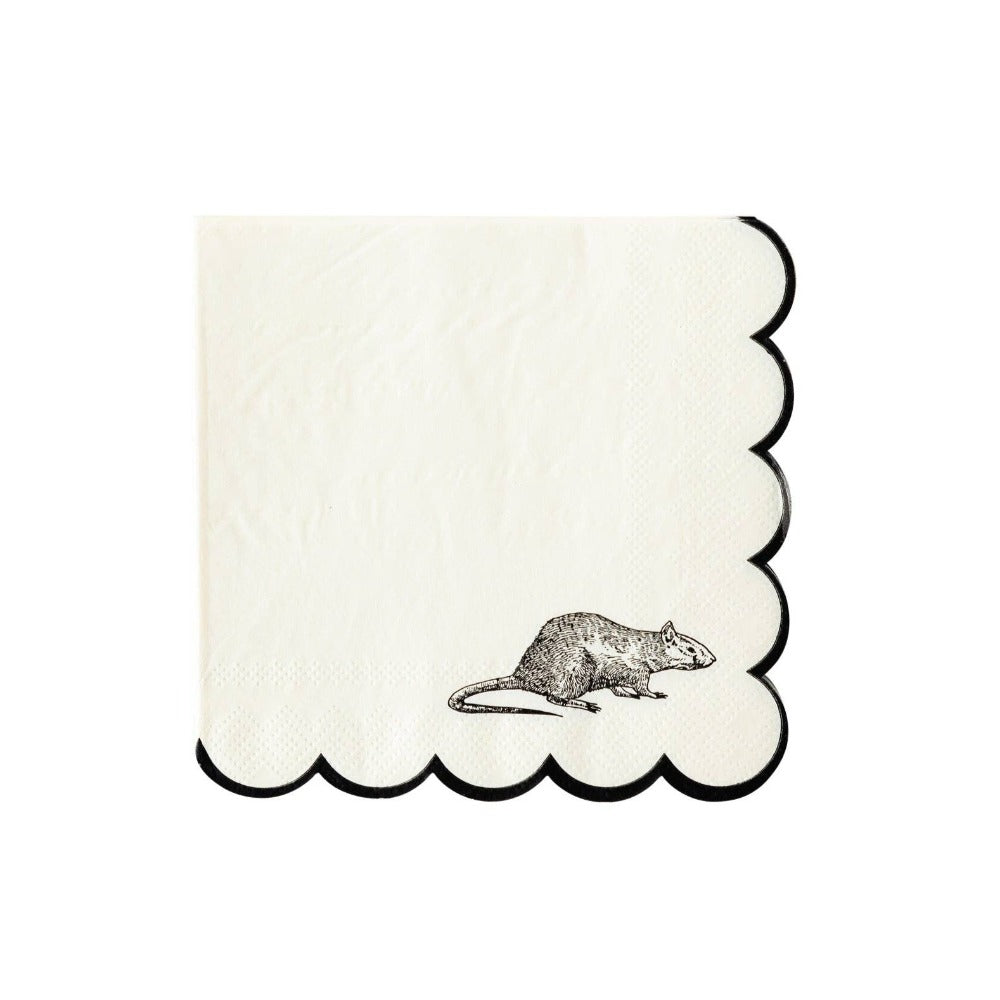 Salem Apothecary Rat Cocktail Napkins | Putti Halloween Party Supplies 