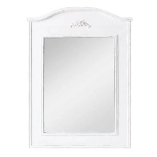 White Washed Rectangular Mirror
