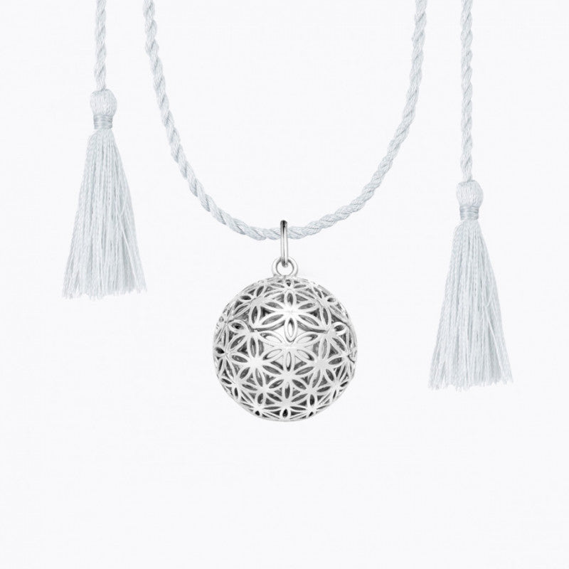 "Flower of Life" Maternity Necklace - Silver | Le Petite Putti Canada 