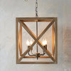 Metal and Wood Square Light Fixture, CCO-Creative Co-op - Design Home, Putti Fine Furnishings