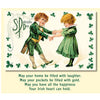 St Patrick's Day Dancing Children Greeting Card, OWC-Old World Christmas, Putti Fine Furnishings