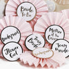 "Team Bride" Pink And Rose Gold Hen Party Badges, GR-Ginger Ray UK, Putti Fine Furnishings