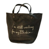 "I'm still waiting for my Birkin" Black Raffia Hand Bag ,Madagascar, Putti Fine Fashions