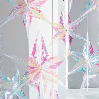 Decedant Decs Iridescent Star Decorations