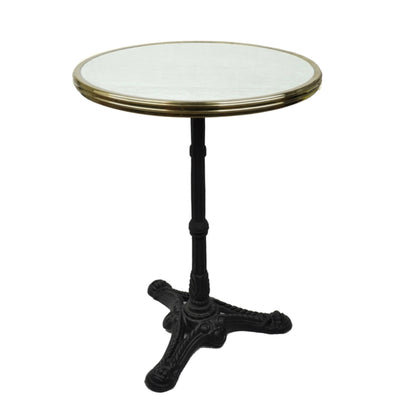 Absinthe Bistro Table - White Marble 20"