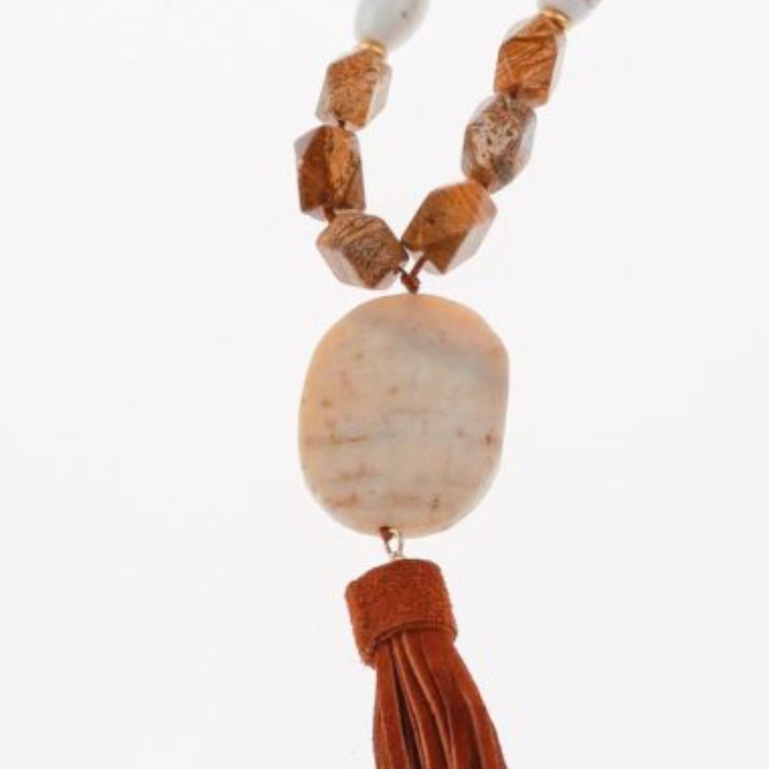 Pranella Wild Caramel Tassel Necklace