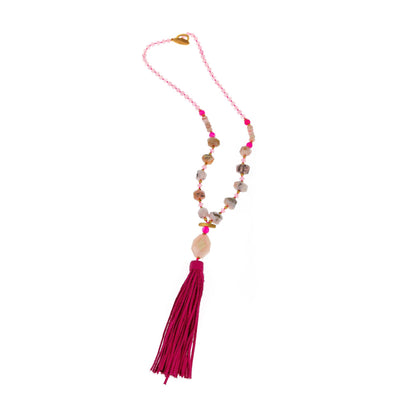 Pranella Candice Rocky Tassel Necklace