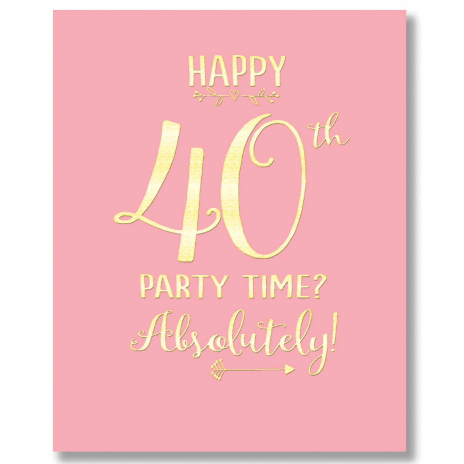 "Happy 40th" Greeting Card