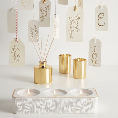 Thymes Frasier Fir Gold Votive Candle