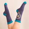Powder "A to Z" Monogrammed Ankle Socks - R - Putti Fine Fashions Canada