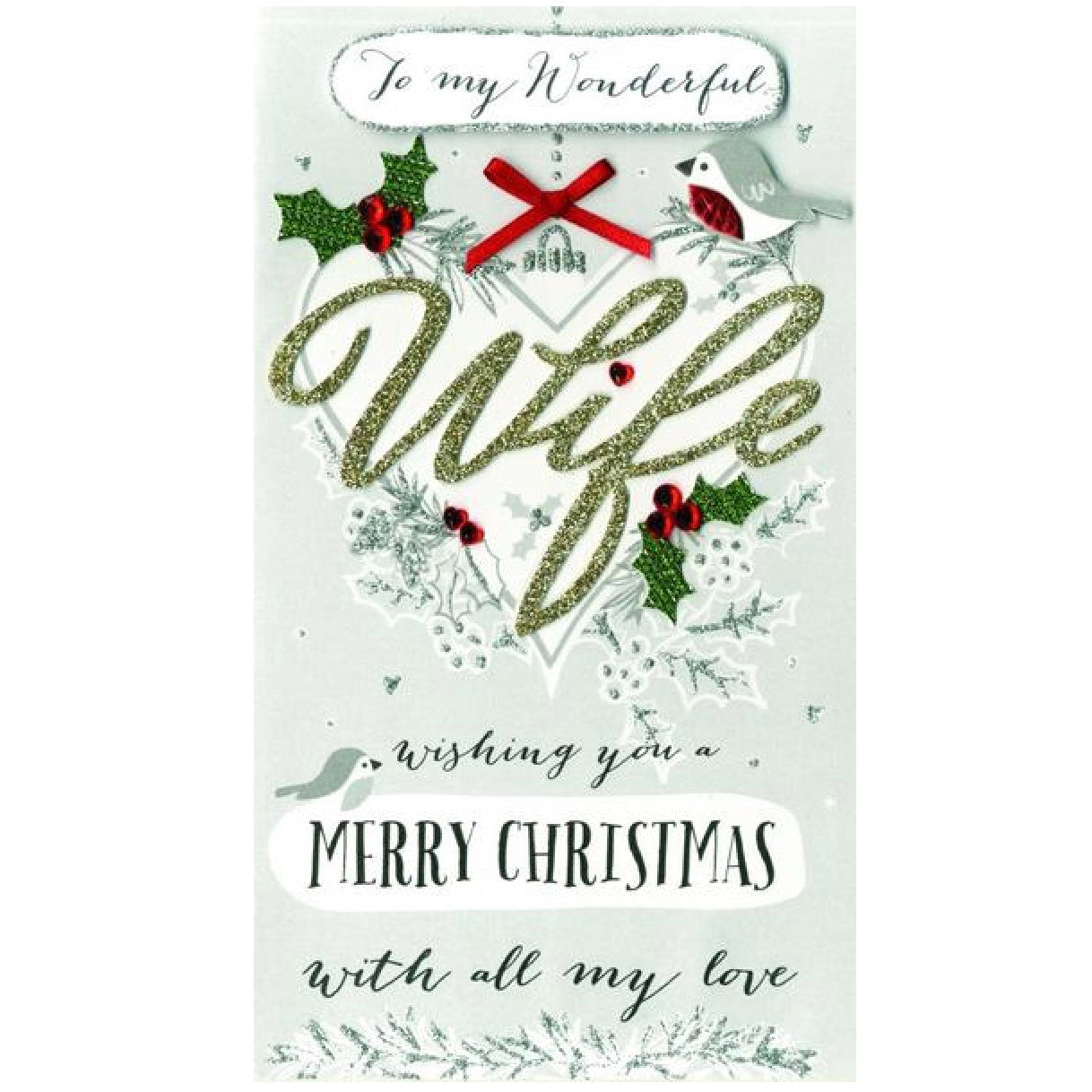 "To my Wonderful Wife "Christmas Card | Putti 