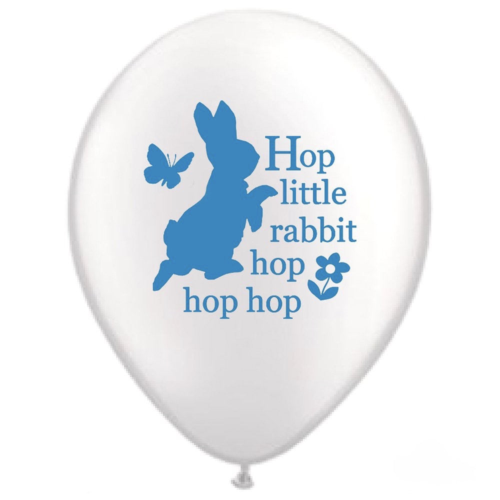  Peter Rabbit "Hop little rabbit...hop hop hop" Balloon - White, VA-Vintage AngelVA-Vintage Angel, Putti Fine Furnishings