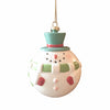 Pink and Aqua Snowman Ornament | Putti Christmas