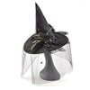 Black Witches Hat with Spider Veil Halloween - Le Petite Putti