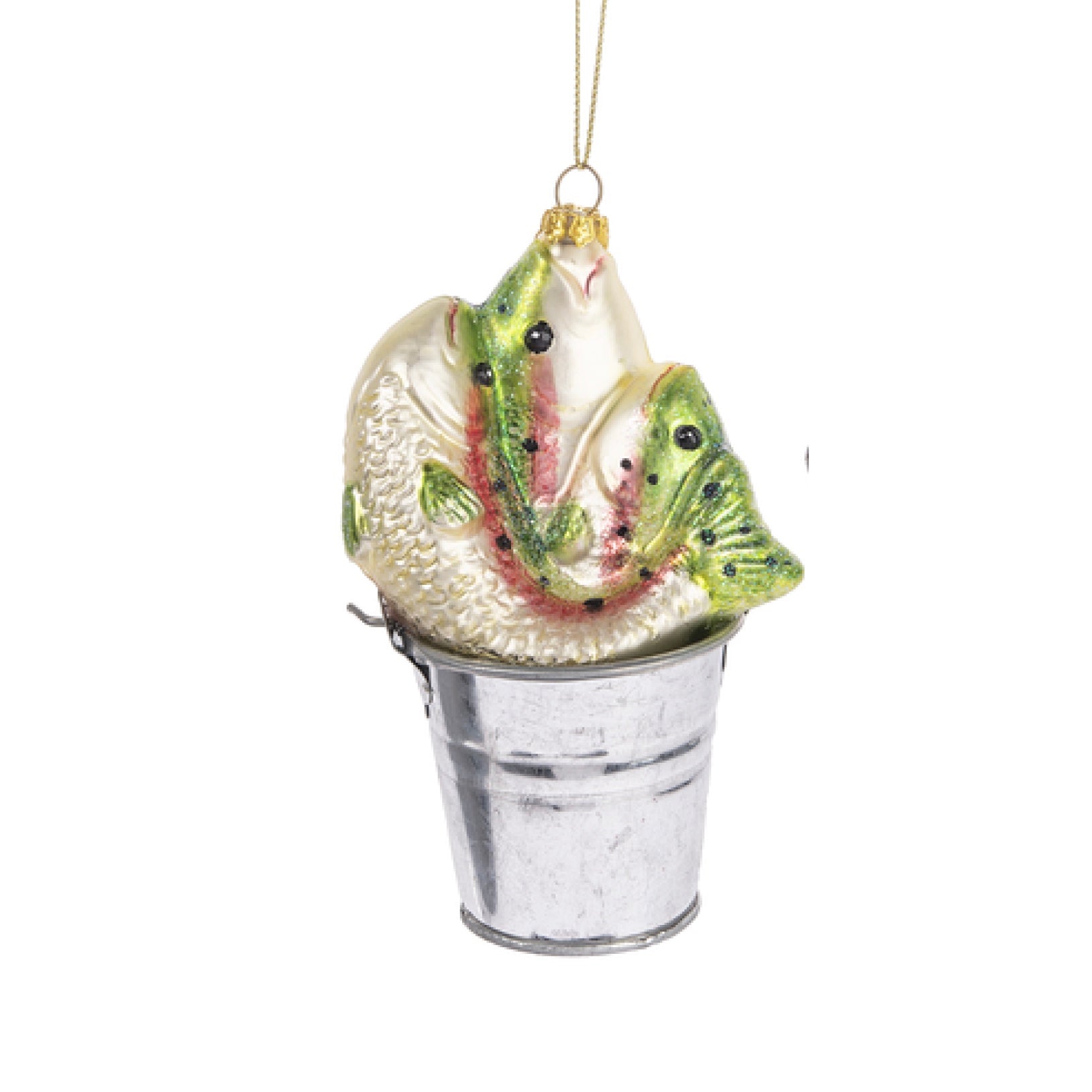 Fisherman Ornament Lot Fishing Theme Ornaments 3 Bobber Get Jiggy