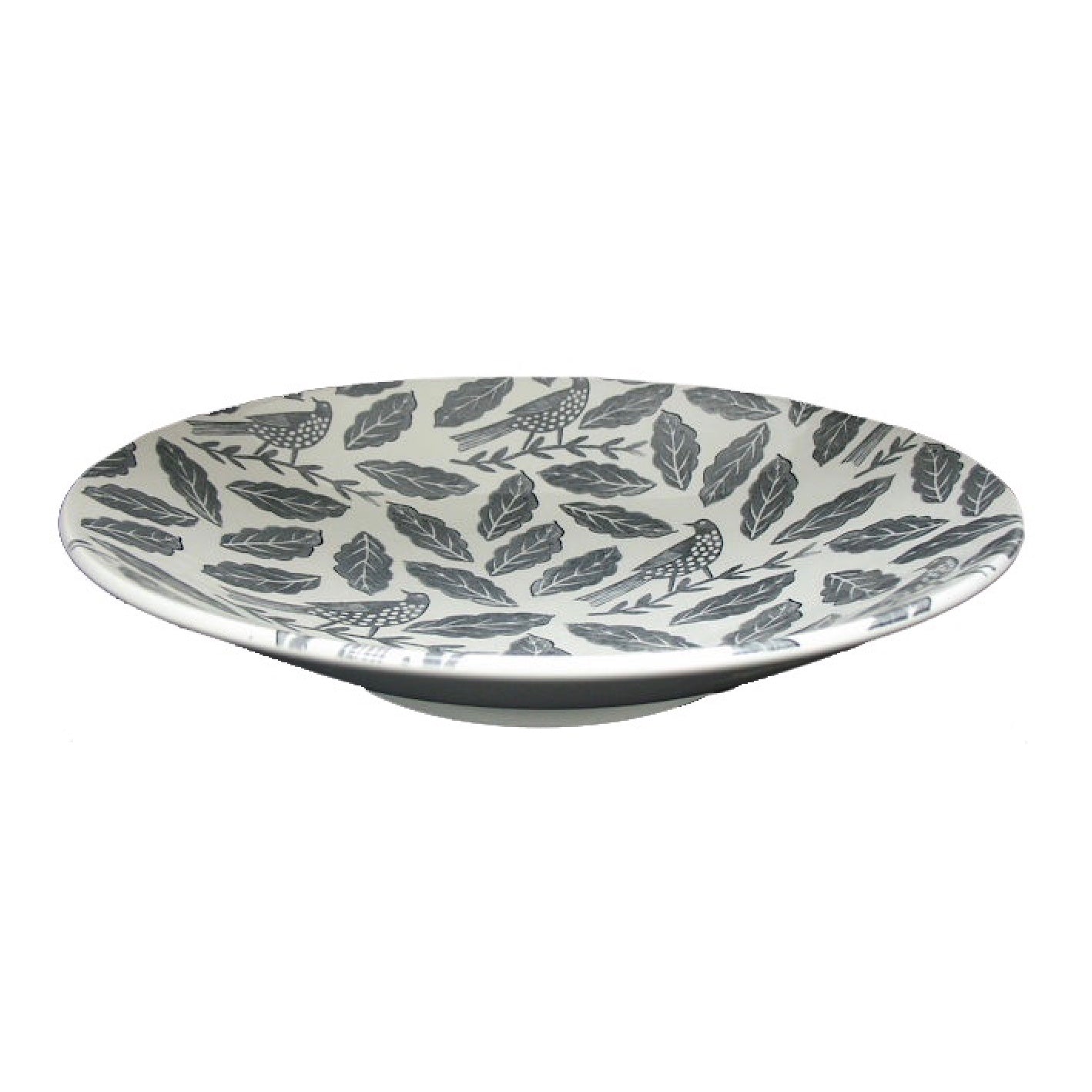 Royal Stafford Grey Songbirds Low Bowl | Putti Fine Furnishings 