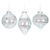Pale Aqua Ornament with Silver Wrap, CT-Christmas Tradition, Putti Fine Furnishings