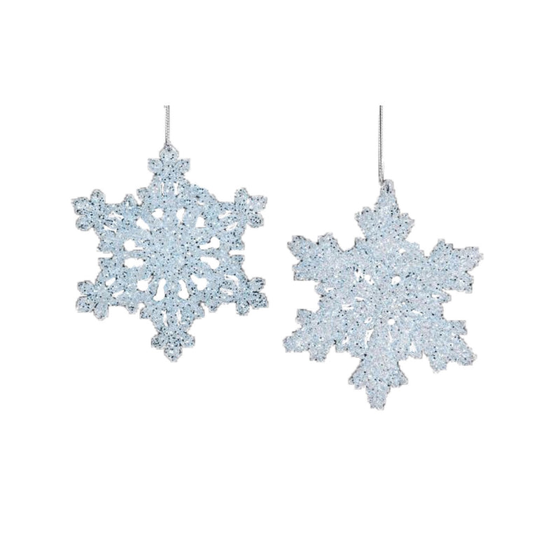 Light Blue Glitter Snowflake Ornament-Christmas-CT-Christmas Tradition-Putti Fine Furnishings