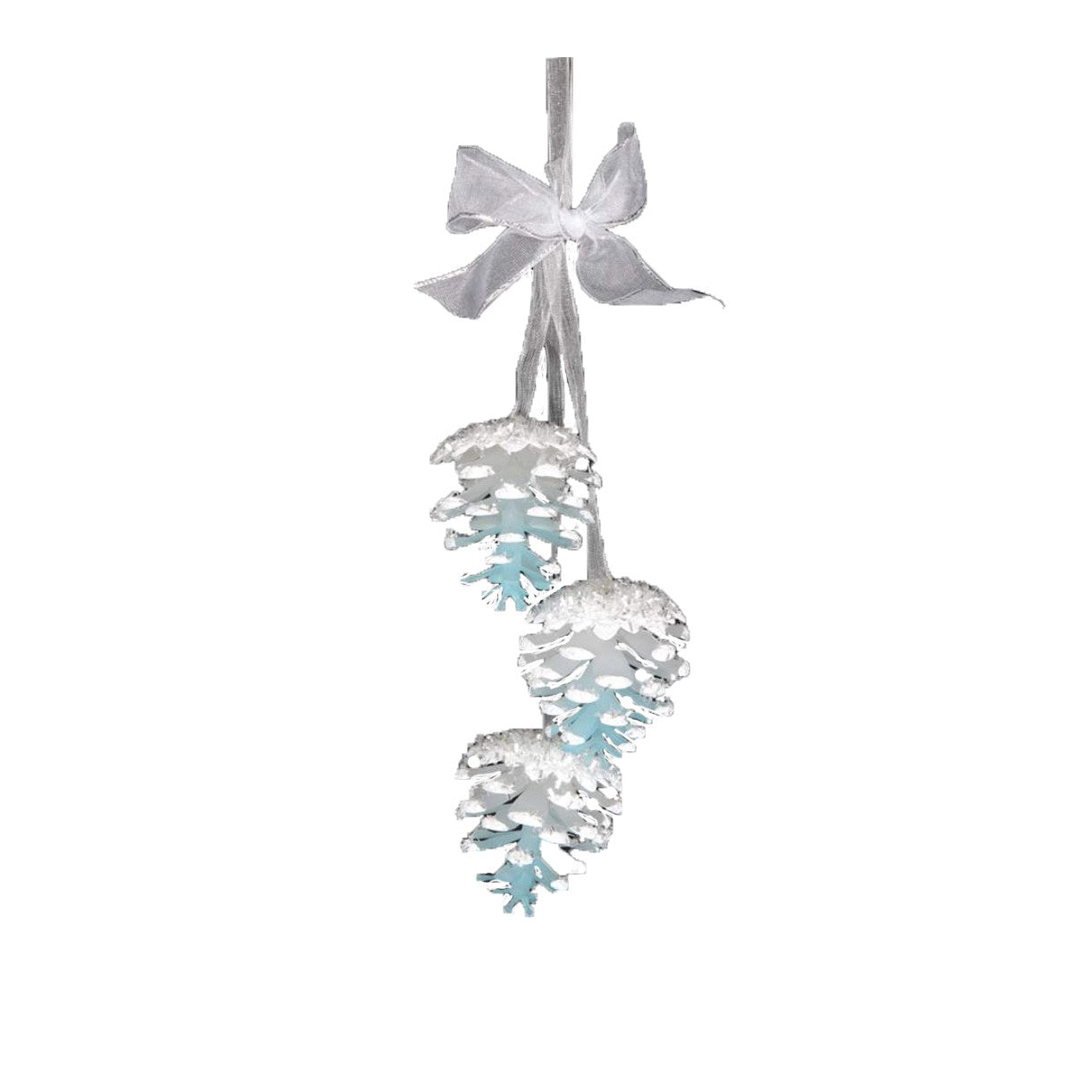  Blue Glass Pine Cone String, CT-Christmas Tradition, Putti Fine Furnishings