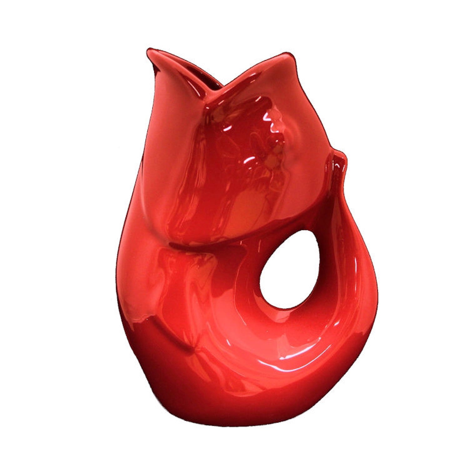 Red GurglePot Gurgle Pot Pitcher | Putti Fine Furnishings Canada