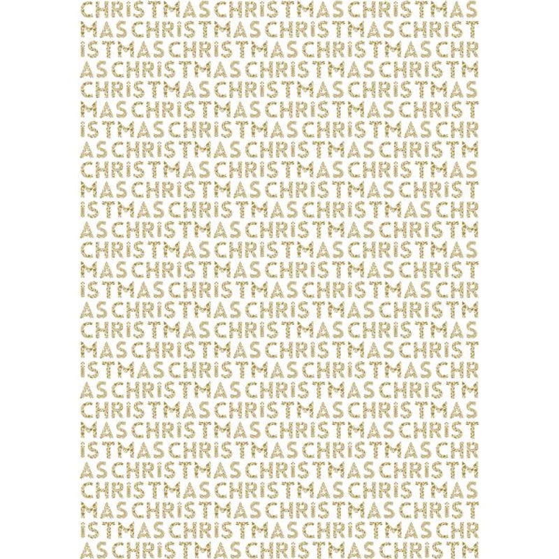 Gold "Christmas" Wrapping Paper | Putti Christmas Celebrations 
