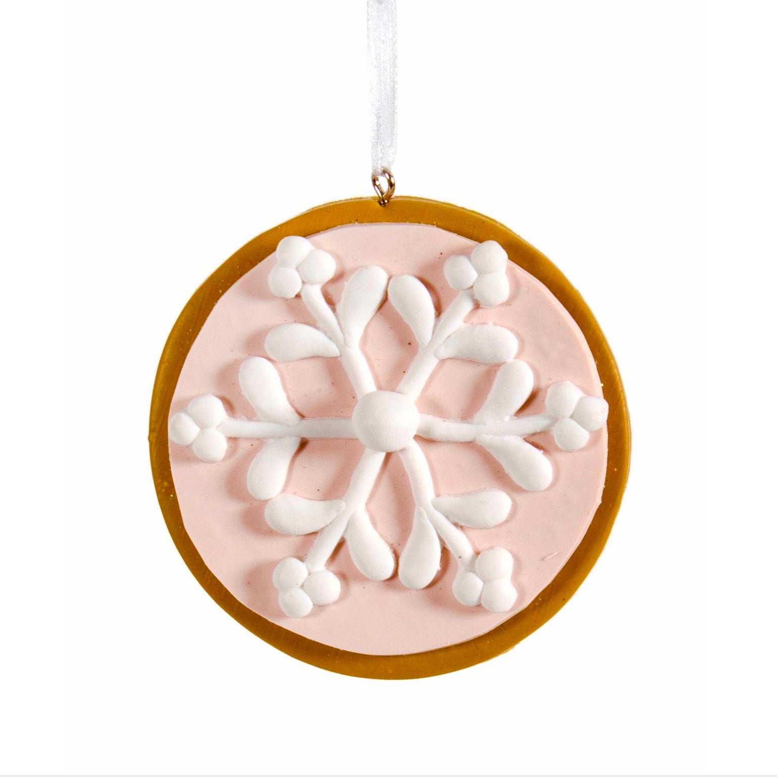 Snowflake Pink Cookie Ornament | Putti Fine Furnishings 