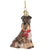 Kurt Adler Schnauzer with Red Bow Glass Dog Christmas Ornament | Putti Christmas 