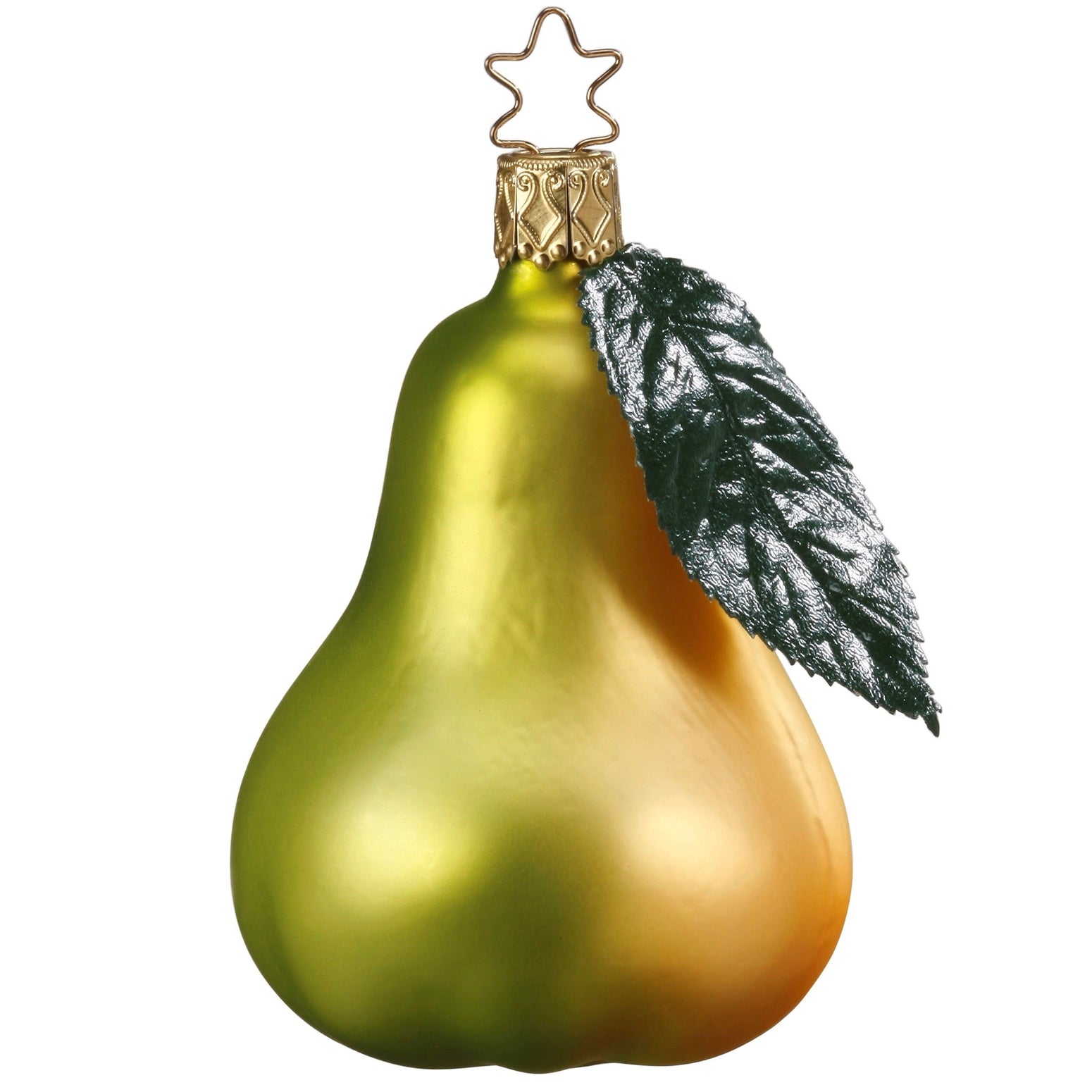 Inge Glas Pear of Plenty Glass Ornament | Putti Christmas Canada