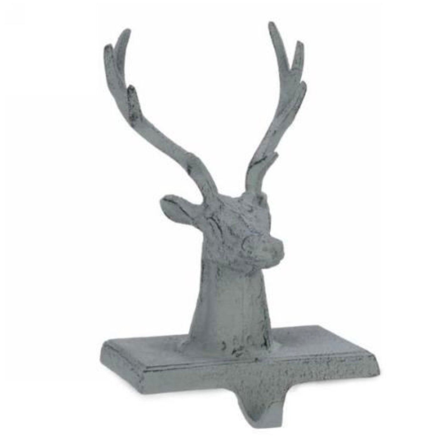Green Cast Iron Deer Stocking Holder | Putti Christmas Canada